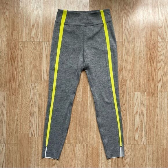 Zyia Active Gray/Green Striped Leggings - Size: 4 - Picture 5 of 11